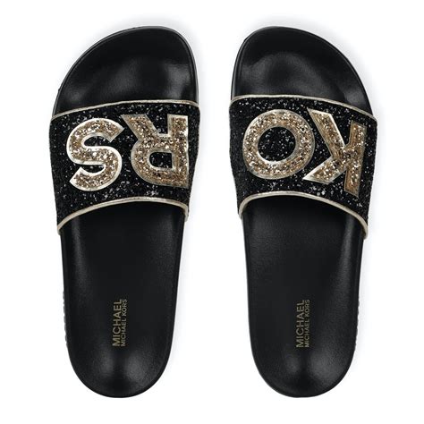 michael kors slides black.